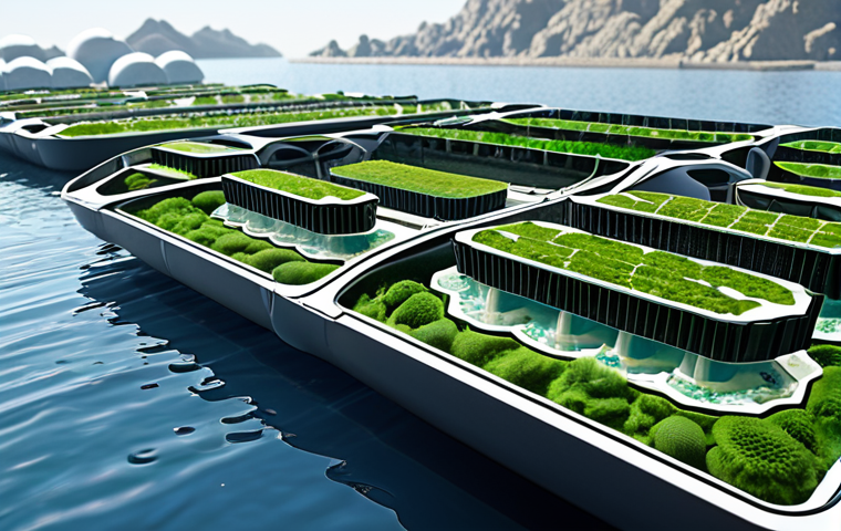 A visionary, wide-angle shot of a futuristic floating city, characterized by sleek, sustainable architecture. The city visibly integrates advanced renewable energy sources like large solar arrays and subtle wave energy converters, gleaming under a clear sky. The overall impression should evoke innovation, robust public-private partnerships, and green financing, with a sense of immense potential.
