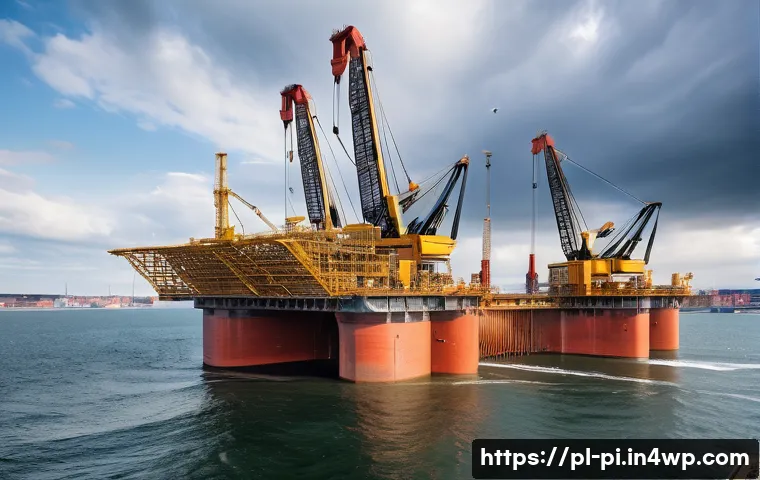 해양 도시 건설의 기술적 혁신 동향 - A modern coastal engineering scene in Gdańsk showcasing advanced corrosion-resistant construction ma...